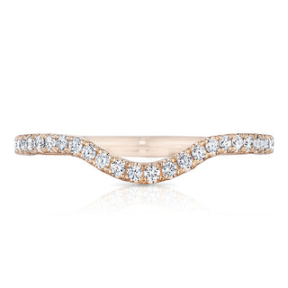 Curve with French Pavé Diamonds Wedding Band
