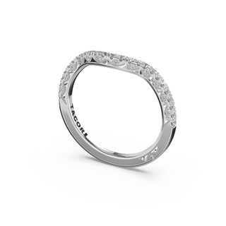 Curve with French Pavé Diamonds Wedding Band