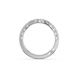 Curve with French Pavé Diamonds Wedding Band