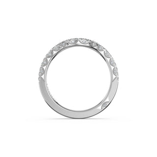 Curve with French Pavé Diamonds Wedding Band