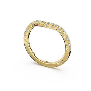 Curve with French Pavé Diamonds Wedding Band