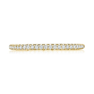 French Pavé Diamond Wedding Band - 1.5mm
