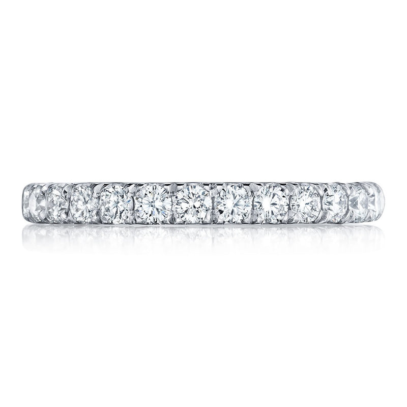 French Pavé Diamond Wedding Band - 2.5mm
