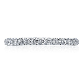 French Pavé Diamond Wedding Band - 2mm