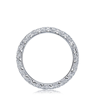 French Pavé Diamond Wedding Band - 2mm
