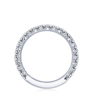 French Pavé Diamond Wedding Band - 2.5mm