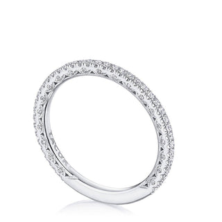 French Pavé Diamond Wedding Band - 1.5mm