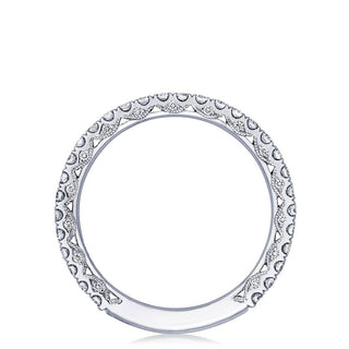 French Pavé Diamond Wedding Band - 2mm