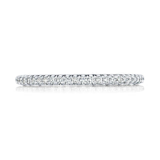 French Pavé Diamond Wedding Band - 1.5mm