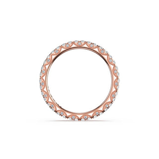 French Pavé Diamond Wedding Band - 1.5mm