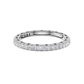 French Pavé Diamond Wedding Band - 1.5mm