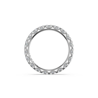 French Pavé Diamond Wedding Band - 1.5mm