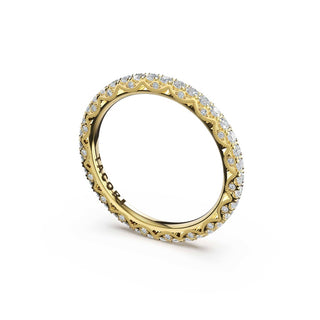 French Pavé Diamond Wedding Band - 1.5mm