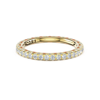 French Pavé Diamond Wedding Band - 1.5mm