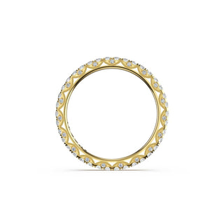 French Pavé Diamond Wedding Band - 1.5mm