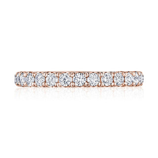 French Pavé Diamond Wedding Band - 2.5mm