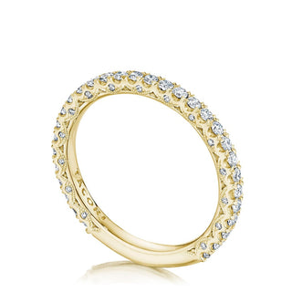 French Pavé Diamond Wedding Band - 2mm