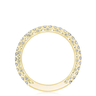 French Pavé Diamond Wedding Band - 2mm