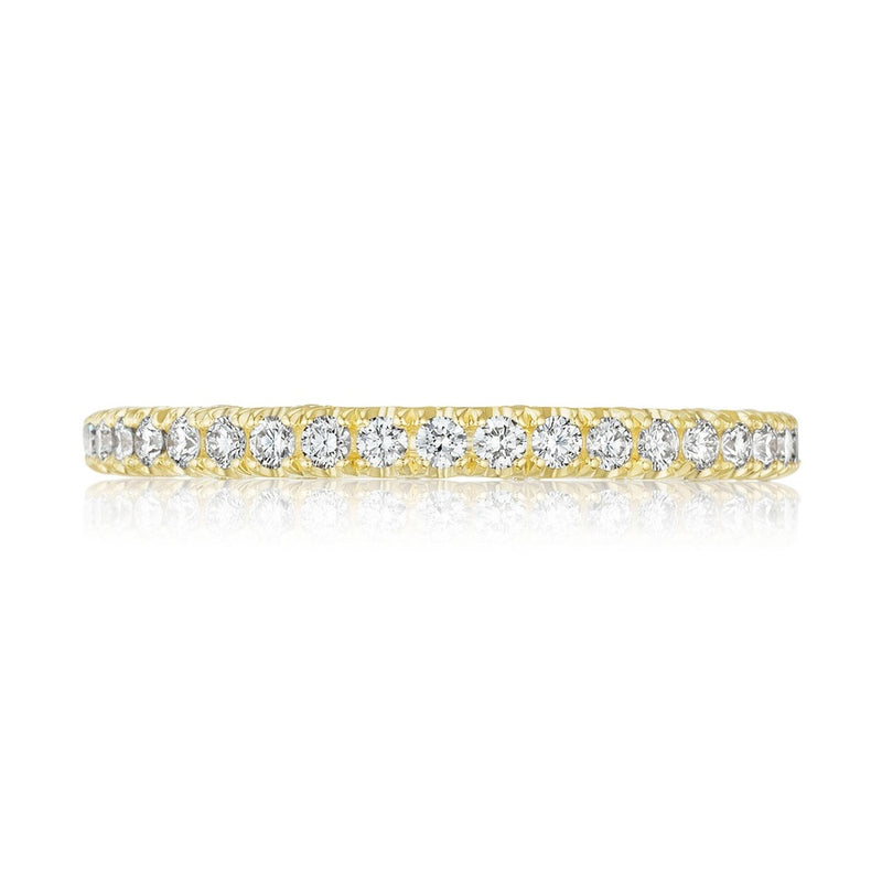 French Pavé Diamond Wedding Band - 2mm