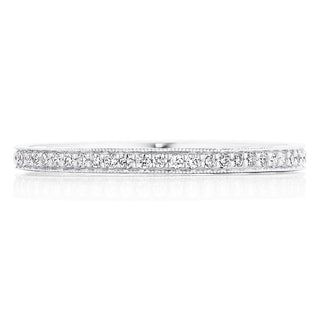 French Pavé Diamond Wedding Band