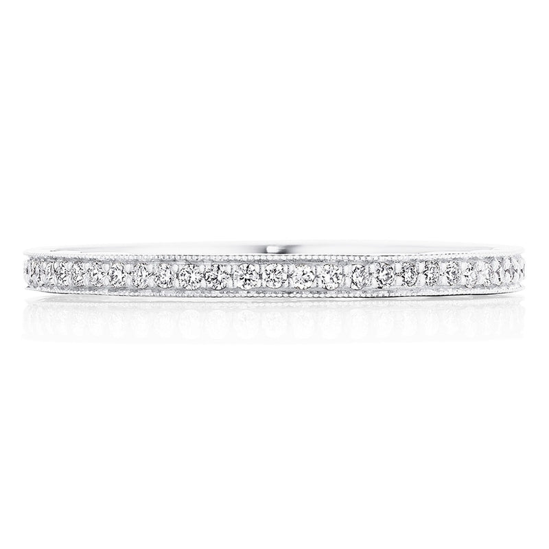 French Pavé Diamond Wedding Band