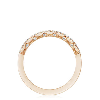 French Pavé Diamond Wedding Band