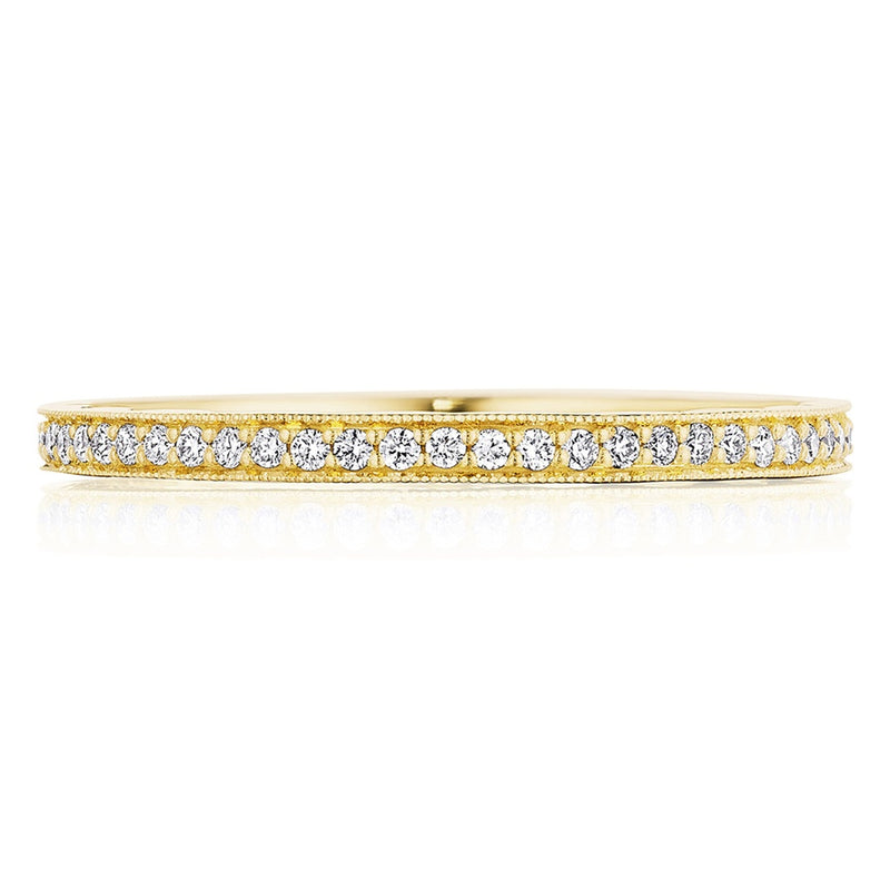 French Pavé Diamond Wedding Band