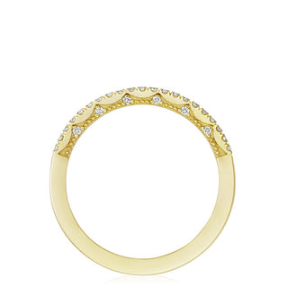 French Pavé Diamond Wedding Band