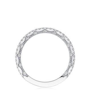 French Pavé Diamond Wedding Band