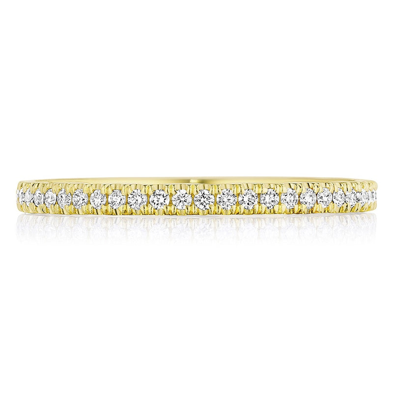 French Pavé Diamond Wedding Band
