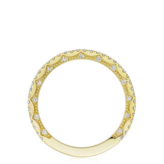 French Pavé Diamond Wedding Band