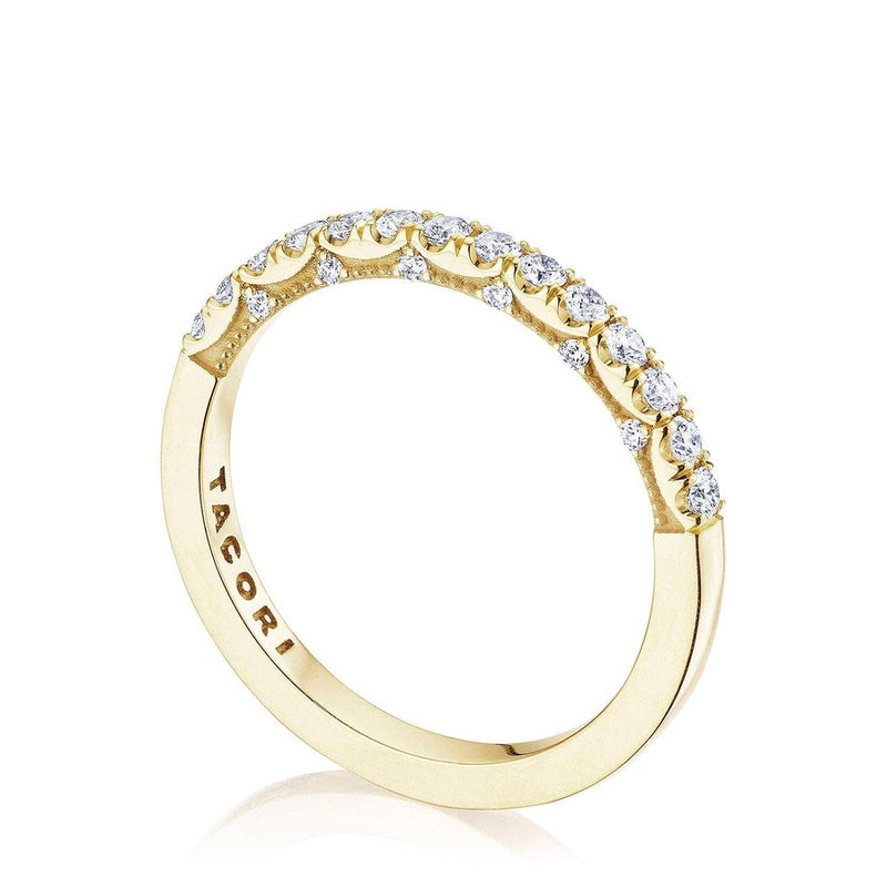 French Pavé Diamond Wedding Band
