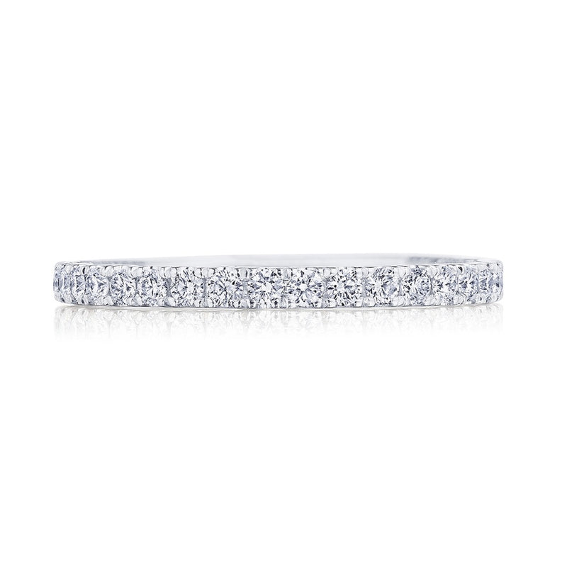 French Pavé Diamond Wedding Band
