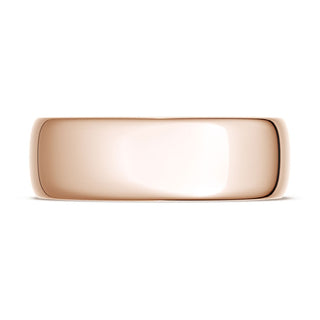 Classic Rounded in High Polish Finish Wedding Band