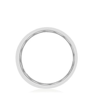 Bezel Set Diamond Wedding Band in High Polish Finish