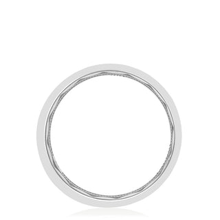 Bezel Set Diamond Wedding Band in High Polish Finish
