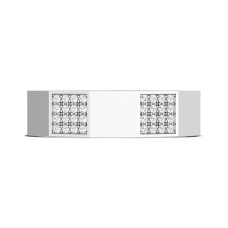 Diamond Faceted - Partial Coverage Wedding Band in High Polish  - 6mm