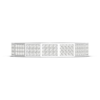 Diamond Faceted - Full Coverage Wedding Band in High Polish  - 4mm