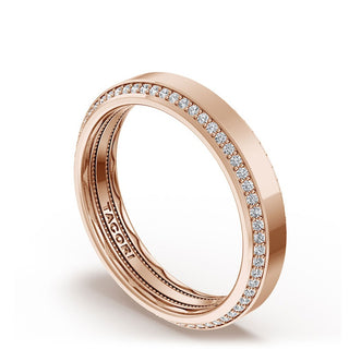 Bevel Edge Diamond Wedding Band in High Polish - 7mm