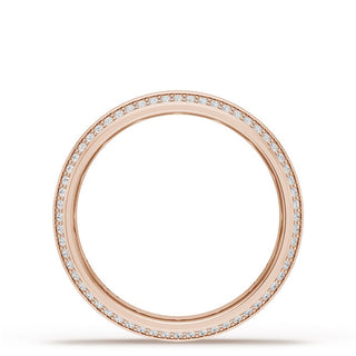 Bevel Edge Diamond Wedding Band in High Polish - 5mm