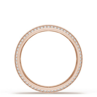 Bevel Edge Diamond Wedding Band in High Polish - 7mm