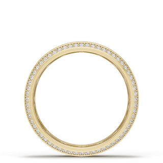 Bevel Edge Diamond Wedding Band in High Polish - 5mm