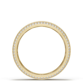 Bevel Edge Diamond Wedding Band in High Polish - 7mm