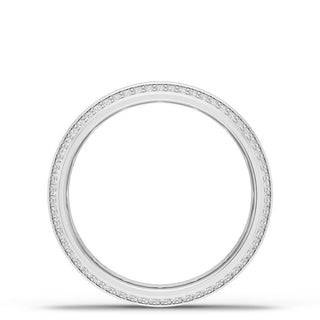 Bevel Edge Diamond Wedding Band in High Polish - 7mm