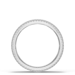 Bevel Edge Diamond Wedding Band in Satin Finish - 5mm