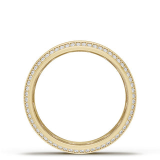 Bevel Edge Diamond Wedding Band in High Polish - 7mm