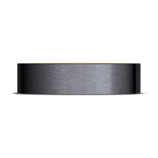Titanium Two-Tone Flat Wedding Band - 6mm