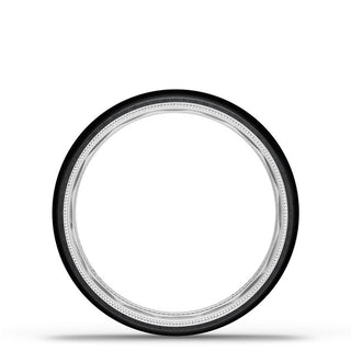 Titanium Two-Tone Round Wedding Band - 6mm