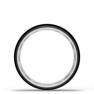 Titanium Two-Tone Round Wedding Band - 6mm