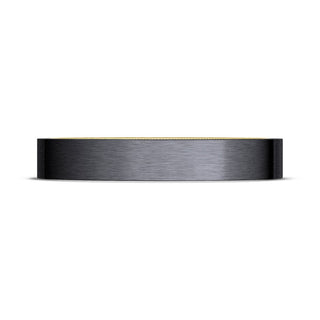 Titanium Two-Tone Flat Wedding Band - 4mm